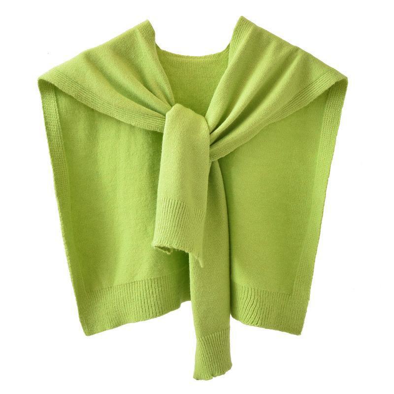 Core-spun Yarn Knitted Shawl Spring Autumn Outerwear Waistcoat
