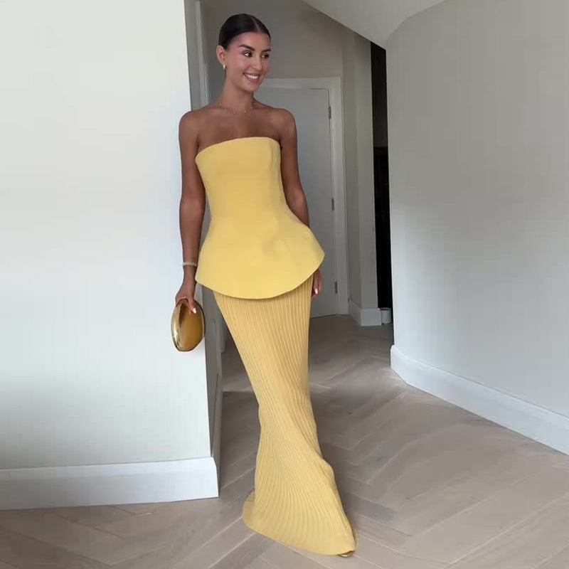 Elegant High-Waist Skirt Set