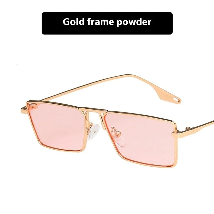 Women's Fashion Metal Frame Sunglasses Small Frame
