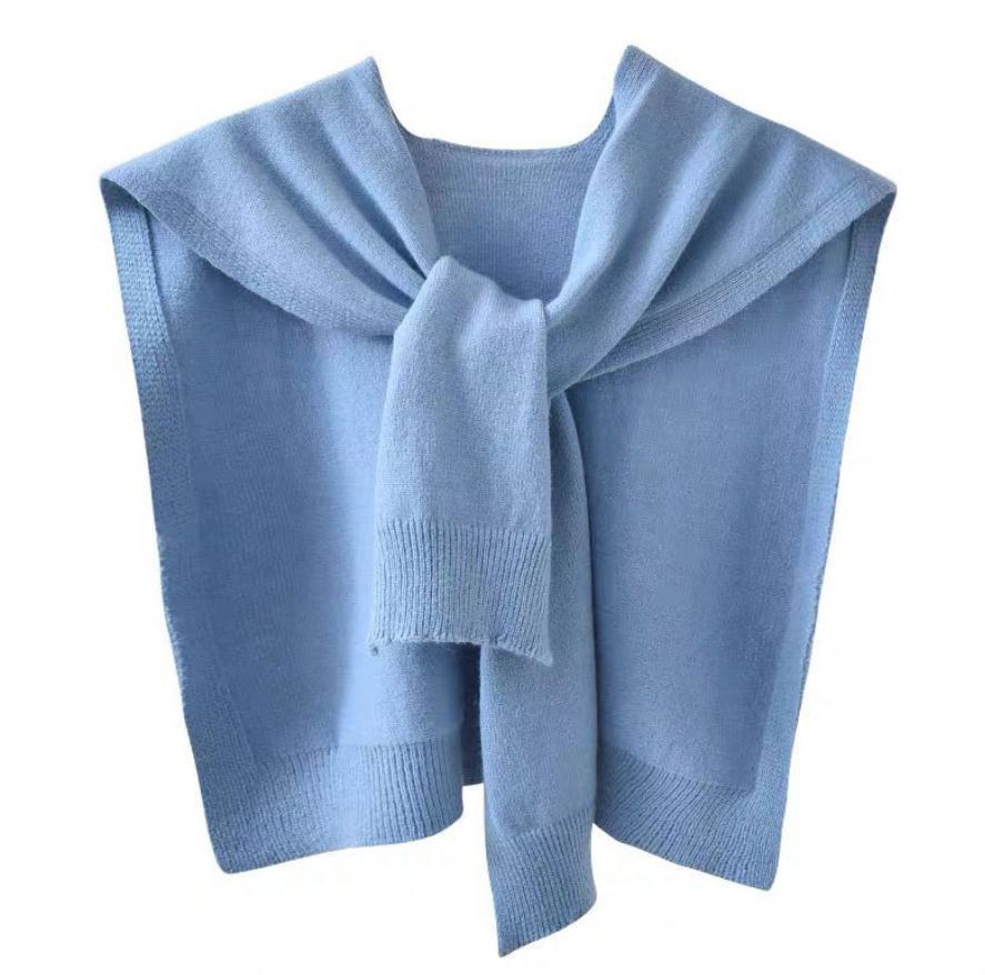 Women's Cored Yarn Knitted Shawl Spring Autumn Outerwear Waistcoat