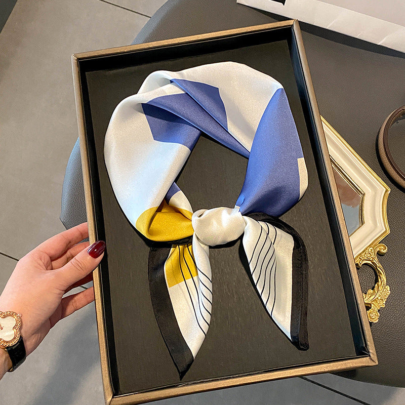 Stewardess Neck Protection Business Wear Matching Shirt Thin Scarf