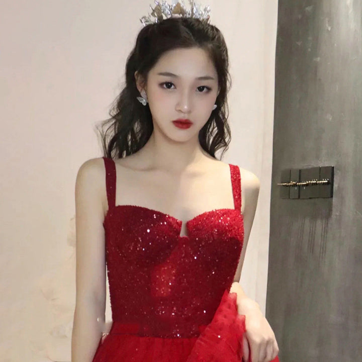 Elegant Sequin Bridal Dress
