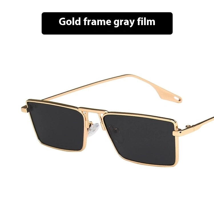 Women's Fashion Metal Frame Sunglasses Small Frame
