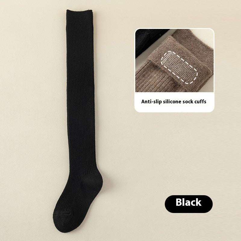 Women's Silicone Anti Slip Wool Knee High Socks