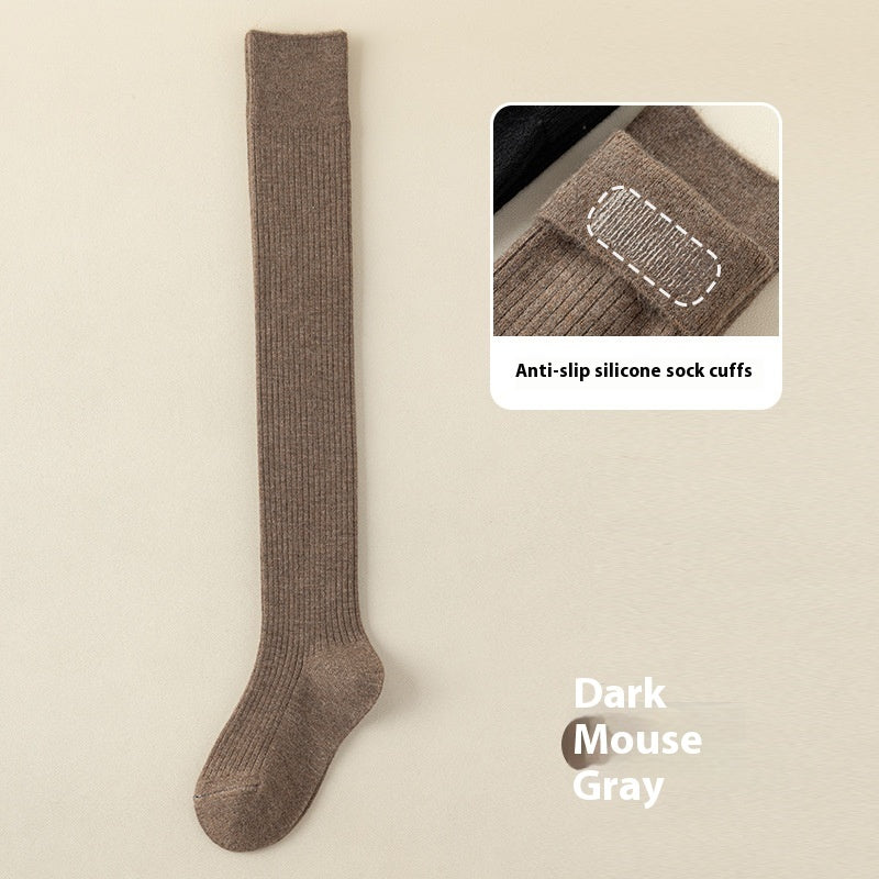 Women's Silicone Anti Slip Wool Knee High Socks