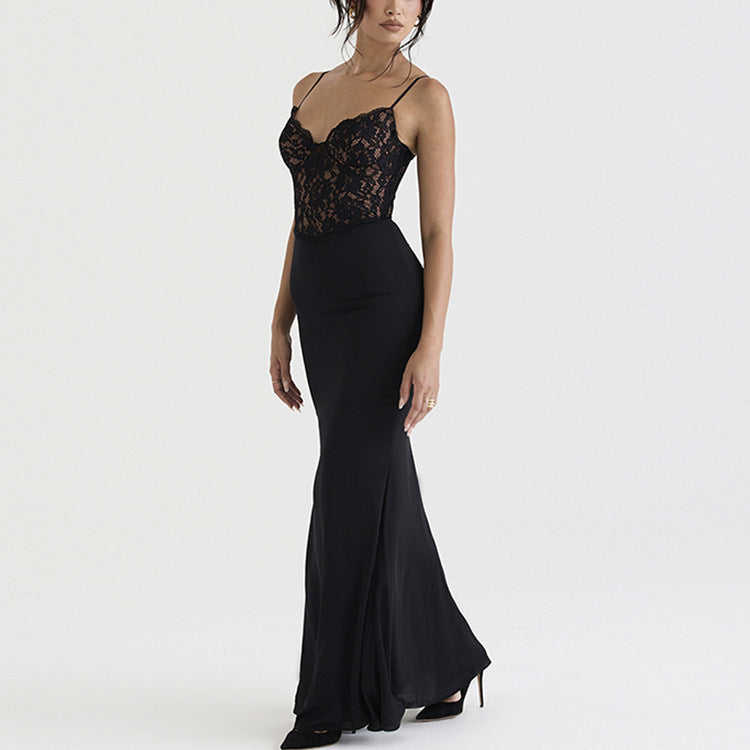 Elegant Lace Strap Dress