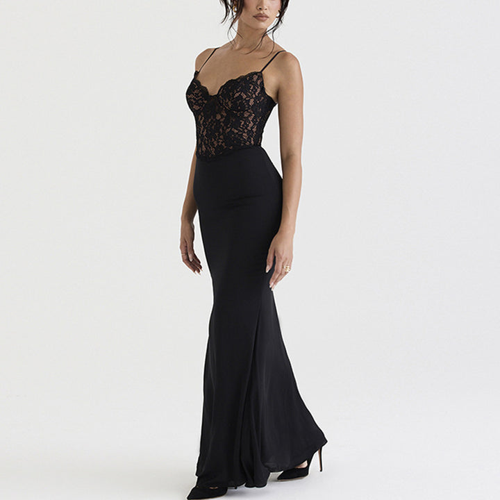 Elegant Lace Strap Dress