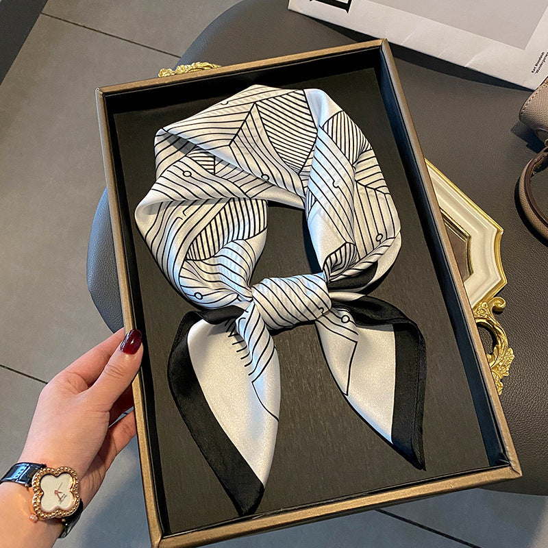 Stewardess Neck Protection Business Wear Matching Shirt Thin Scarf