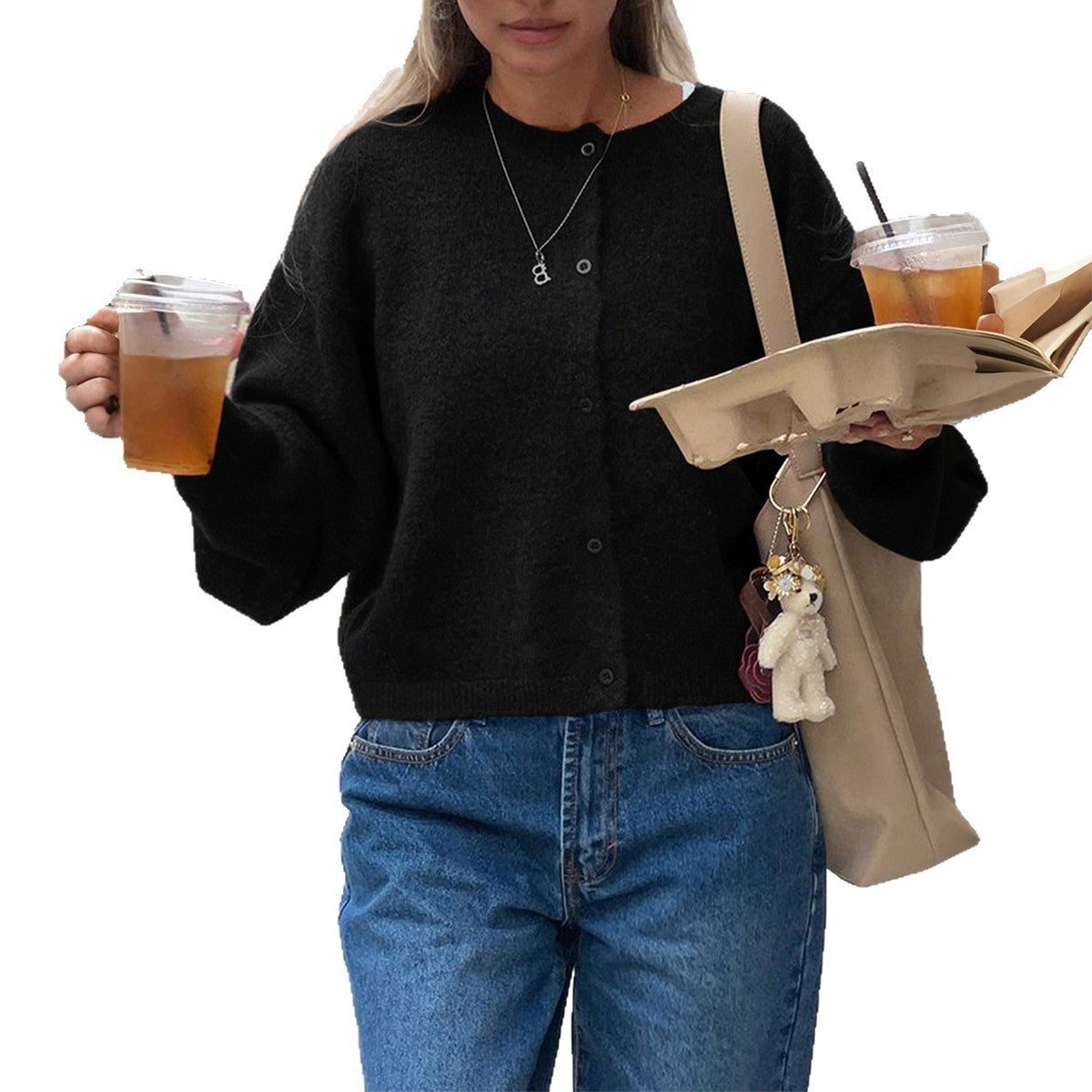 Casual Simple Style Long Sleeve Vest Women's Clothing