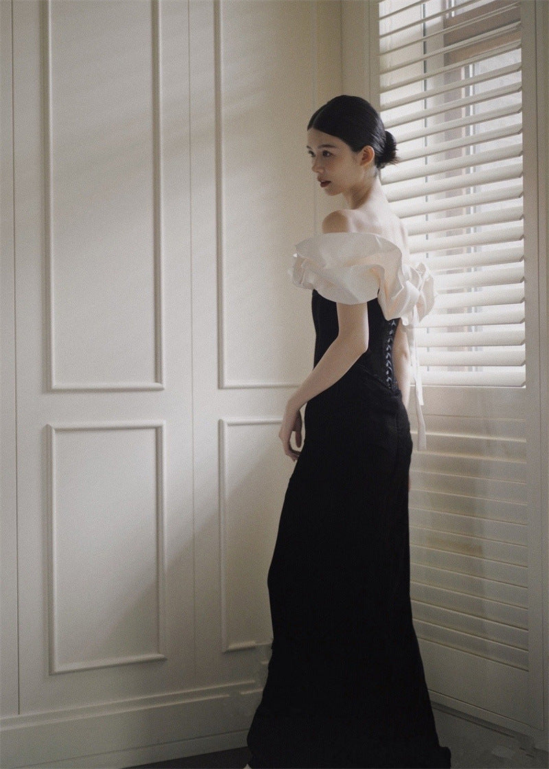 French Satin Bridal Dress