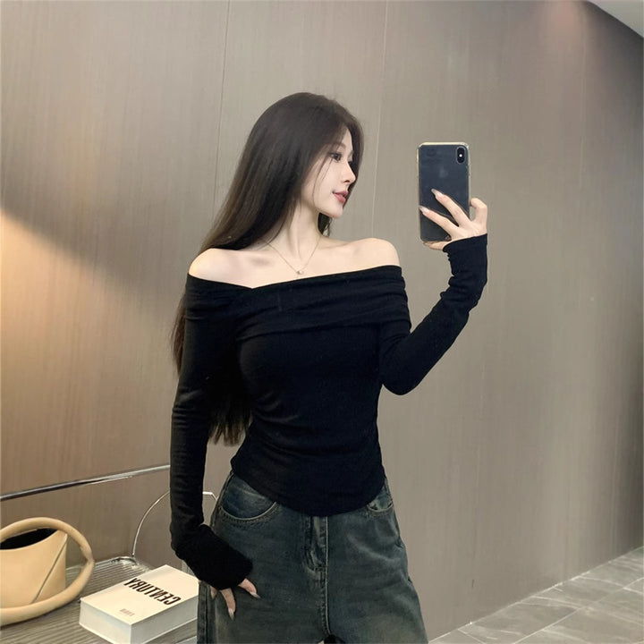 Pure Hot Girl De Long-sleeved Bottoming Shirt