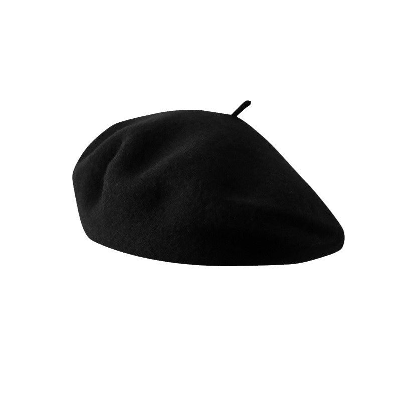 Wool Beret Girls' Japanese Style Artistic Vintage Painter Hat