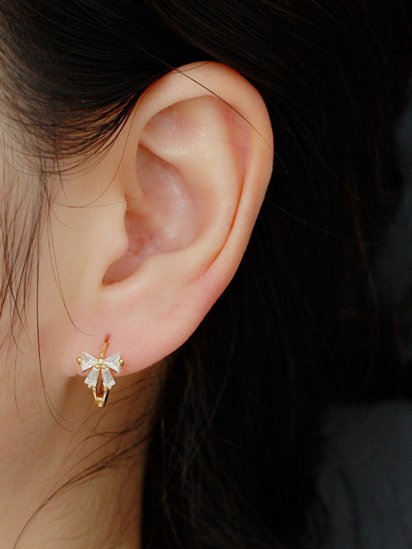 Women's Exquisite and Cute Bow Heart Shape Earrings