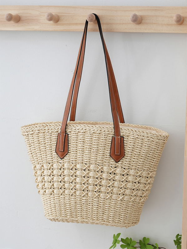 New single shoulder straw bag