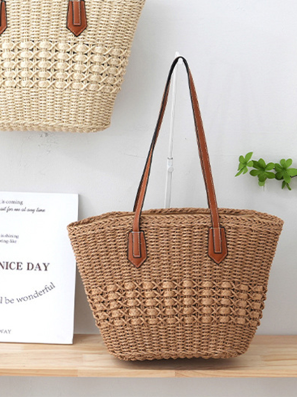 New single shoulder straw bag