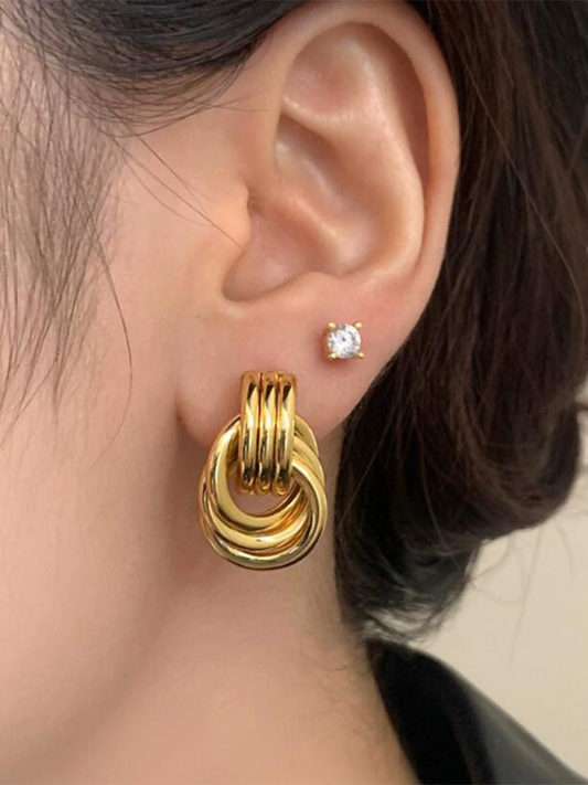 Geometric hoop earrings