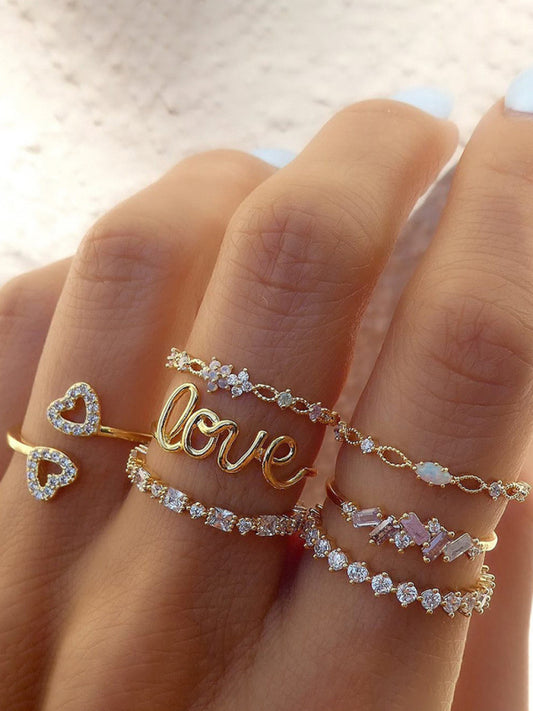 Love 7-piece  ring set