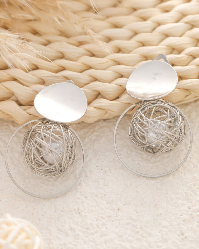 Fashion Ball Earrings Clips On