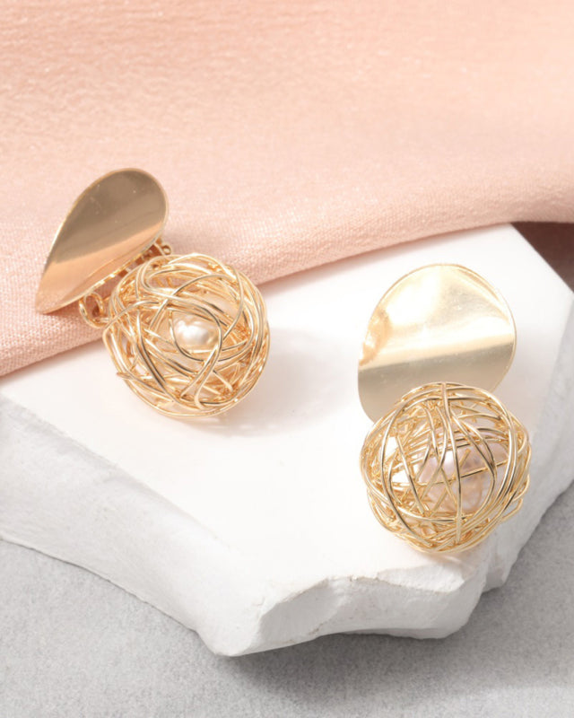 Fashion Ball Earrings Clips On