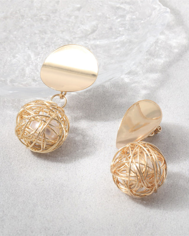 Fashion Ball Earrings Clips On