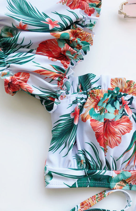 Women's One-Piece Swimsuit With Sleeves And Straps