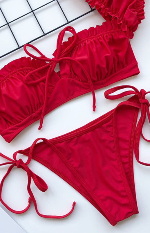 Women's One-Piece Swimsuit With Sleeves And Straps