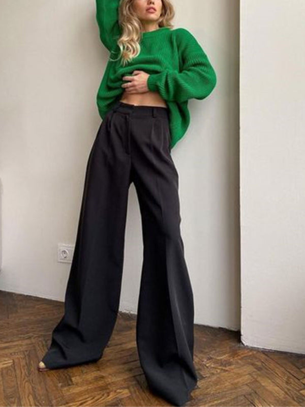 Slim Straight Suit Pants