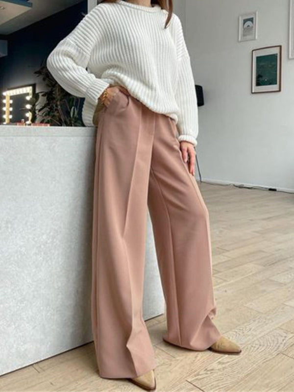 Slim Straight Suit Pants