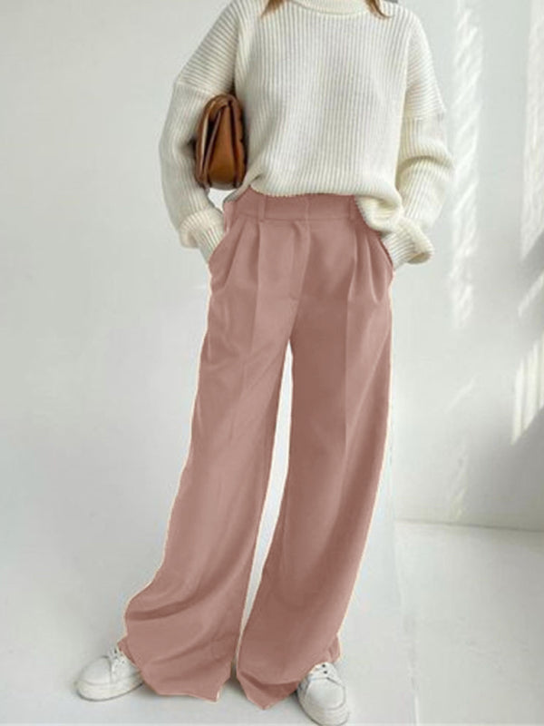 Slim Straight Suit Pants