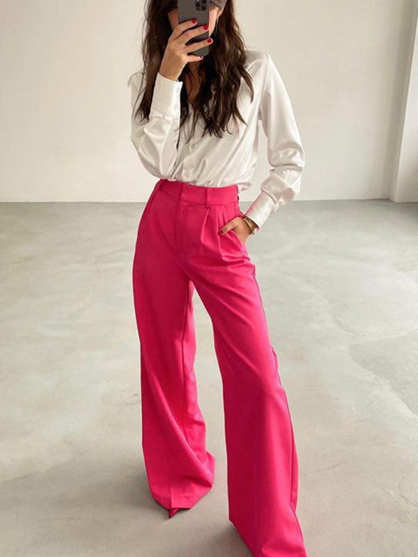 Slim Straight Suit Pants