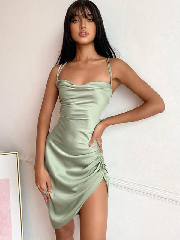 Sexy High Waist Strap Split Dress