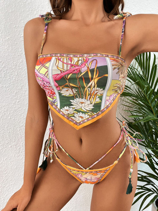 Floral Print Bikini Two-Piece Set