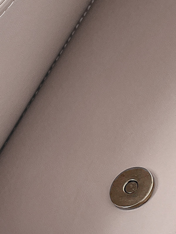 Black fake leather bag with chain straps