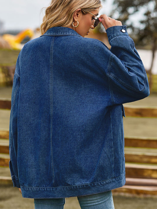 Loose Fit Denim Outerwear Jacket