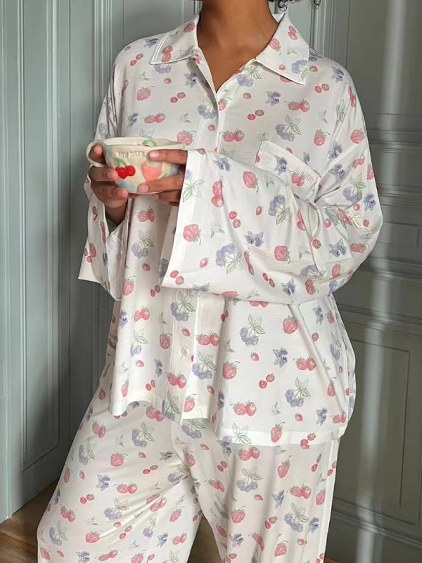 New long sleeved printed pajamas
