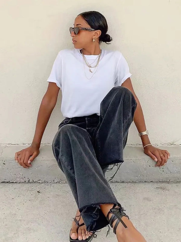 New high waist slimming wide leg jeans