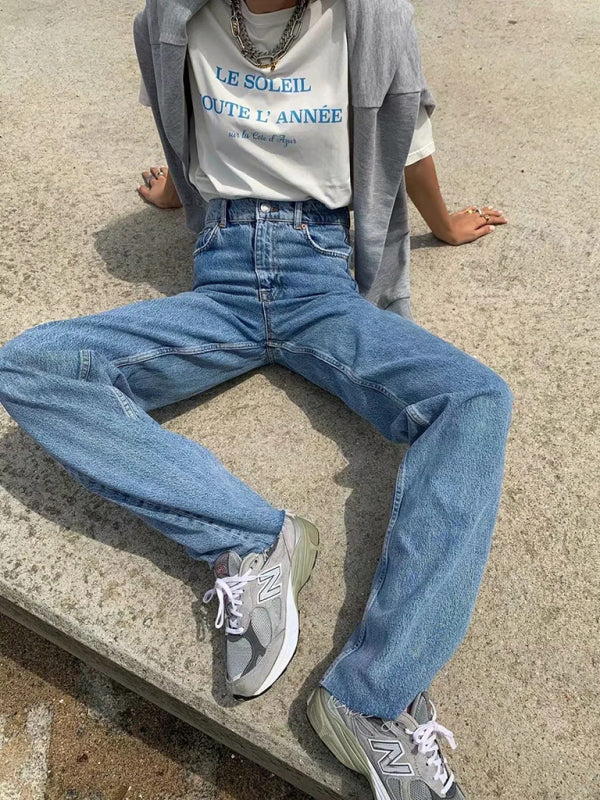 New high waist slimming wide leg jeans