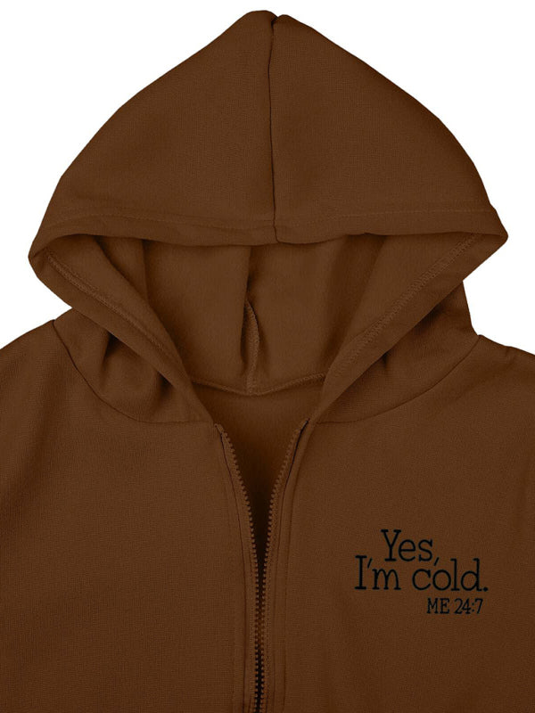 Women’s Fashion Casual Slogan Tracksuit Set