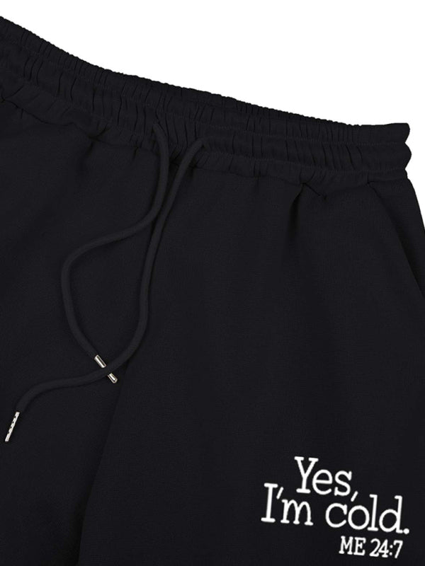 Women’s Fashion Casual Slogan Tracksuit Set