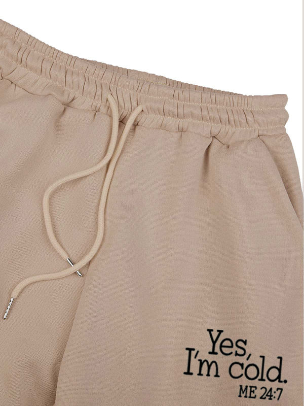 Women’s Fashion Casual Slogan Tracksuit Set