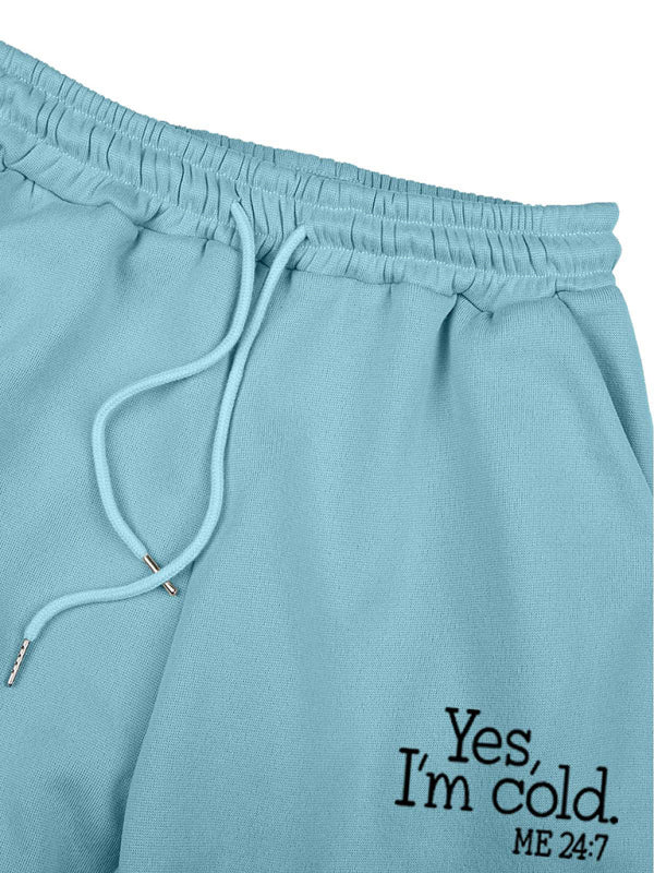 Women’s Fashion Casual Slogan Tracksuit Set