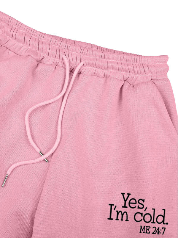 Women’s Fashion Casual Slogan Tracksuit Set