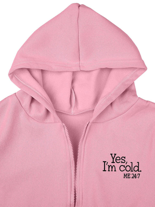 Women’s Fashion Casual Slogan Tracksuit Set