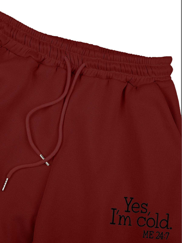 Women’s Fashion Casual Slogan Tracksuit Set