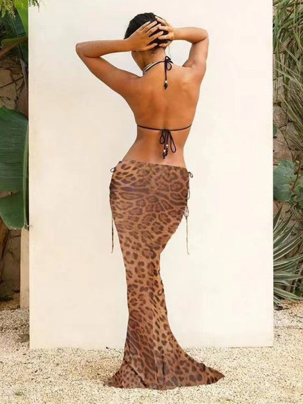 Elegant Bikini Top with Skirt Suit