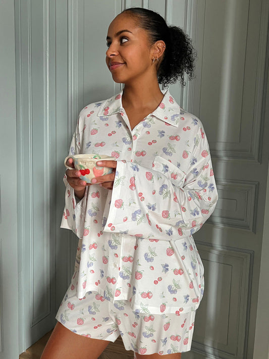 New long sleeved printed pajamas set