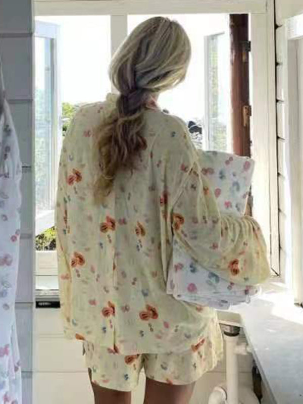 New long sleeved printed pajamas set
