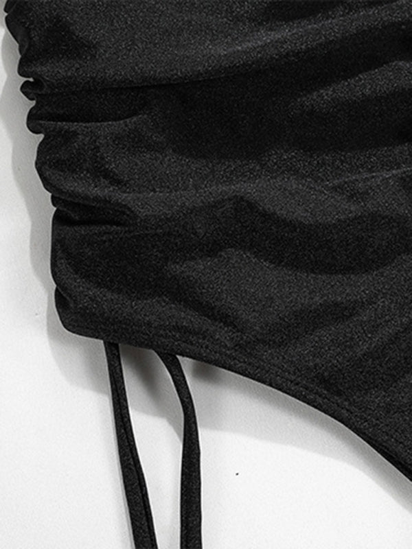 Solid Color One-piece swimsuit