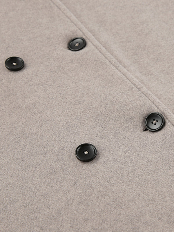 Chic Beige Woolen Jacket