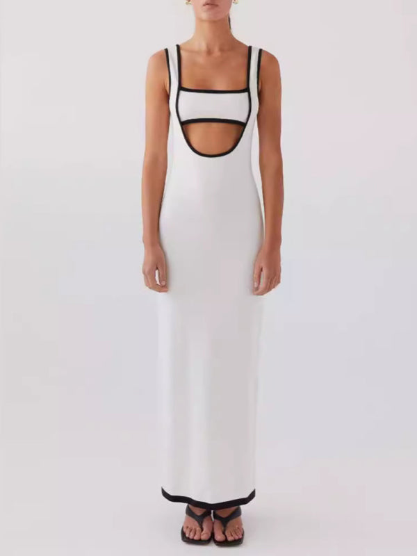 Backless Hollow Out Long Evening Dress